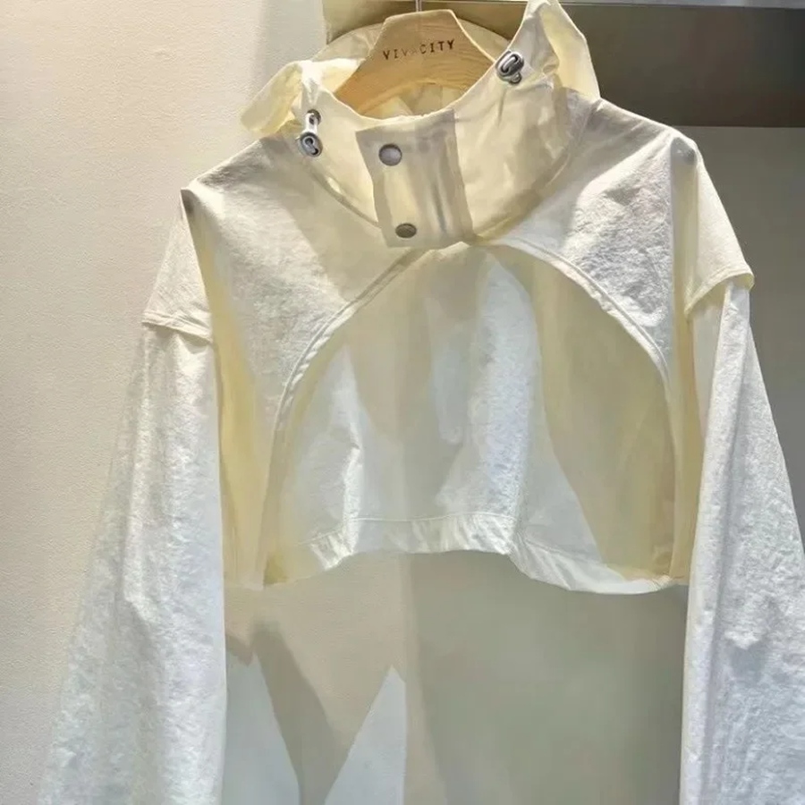 Simple Stand Collar Hoodie Sweater 2026